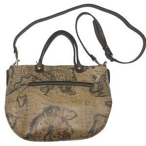 Patricia Nash Tote Bag Fairfold Signature World Print CrossBody Strap